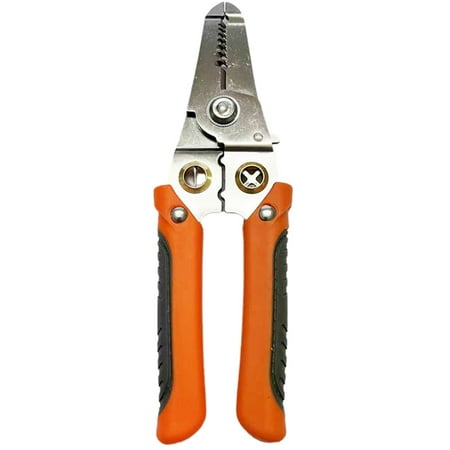 VeliToy 5-in-1 Multifunctional Electrician Pliers Professional Cable Cutter Stripper for Crimping Looping Shearing Splitting Orange(Orange)
VeliToy 5-in-1 Multifunctional Electrician Pliers Professional Cable Cutter Stripper for Crimping Looping Shearing Splitting Orange(Orange)