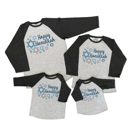 7 ate 9 Apparel Matching Family Happy Hanukkah Shirts - Hanukkah Stars Grey Shirt 18 Months
7 ate 9 Apparel Matching Family Happy Hanukkah Shirts - Hanukkah Stars Grey Shirt 18 Months