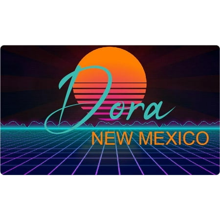 Dora New Mexico 4 X 2.25-Inch Fridge Magnet Retro Neon Design
