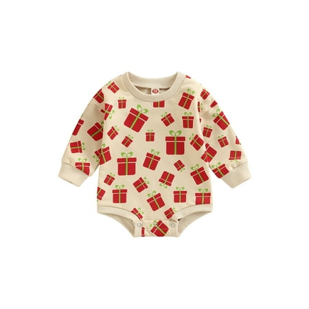 Infant Boys Girl Sweatshirt Romper Christmas Presents Print Round Neck Long Sleeve Playsuit Clothes
Infant Boys Girl Sweatshirt Romper Christmas Presents Print Round Neck Long Sleeve Playsuit Clothes