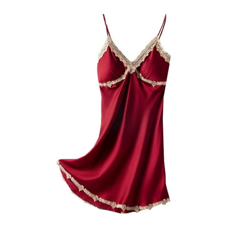 BVnarty Skirt Women S Dress Sexy Lingerie Home Wear Pajamas Nightdress Satin Sling Skirt
