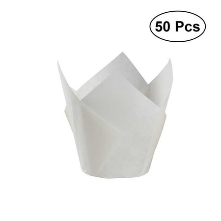 50Pcs Cupcake Wrappers Baking Cups Tulip Shape Liners Muffin Cake Cup Party Favors - White
50Pcs Cupcake Wrappers Baking Cups Tulip Shape Liners Muffin Cake Cup Party Favors - White