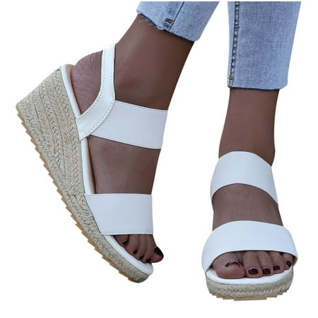 UHUYA Womens Sandals Open Toe Platform Sandals Wedge Ankle Strap Shoes White 42 US:9
UHUYA Womens Sandals Open Toe Platform Sandals Wedge Ankle Strap Shoes White 42 US:9