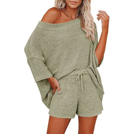 Remikst Women s Spring And Autumn Two-Piece Jacket + Shorts Thin Knitted Pajamas Set
Remikst Women s Spring And Autumn Two-Piece Jacket + Shorts Thin Knitted Pajamas Set