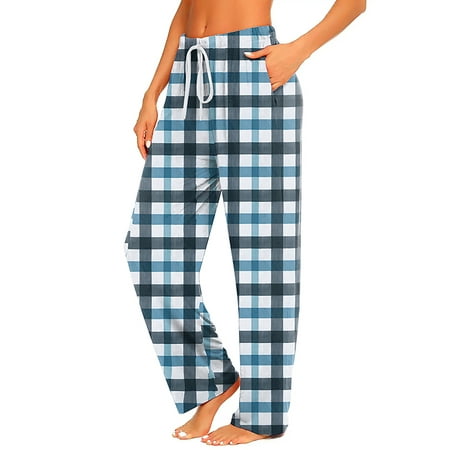 Capreze Women Pj Bottoms Elastic Waist Sleepwear Plaid Pajama Pants Comfy Lounge Pant Wide Leg Trousers Gray Blue S
Capreze Women Pj Bottoms Elastic Waist Sleepwear Plaid Pajama Pants Comfy Lounge Pant Wide Leg Trousers Gray Blue S