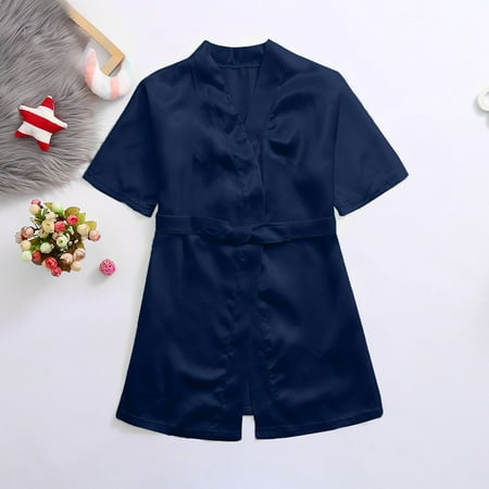 WGOUP Toddler Baby Kids Girls Solid Silk Satin Kimono Robes Bathrobe Sleepwear Clothes Dark Blue(Buy 2 Get 1 Free) 
WGOUP Toddler Baby Kids Girls Solid Silk Satin Kimono Robes Bathrobe Sleepwear Clothes Dark Blue(Buy 2 Get 1 Free)