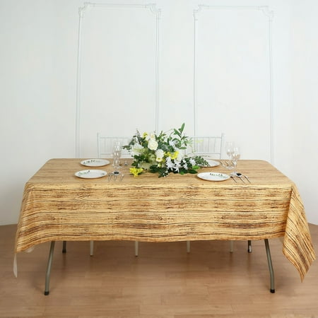 Efavormart 52 x108 Brown Rustic Wooden Print Plastic Vinyl Tablecloth Waterproof Disposable PVC Tablecloth
Efavormart 52 x108 Brown Rustic Wooden Print Plastic Vinyl Tablecloth Waterproof Disposable PVC Tablecloth
