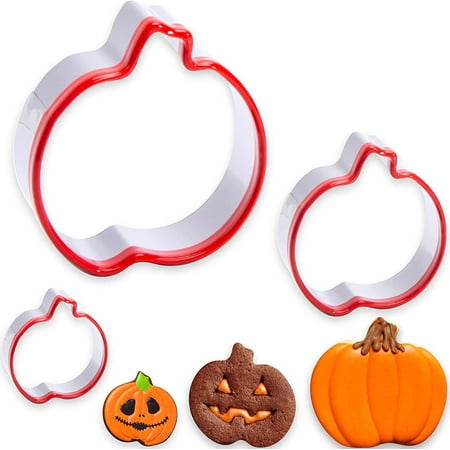 3Pcs Pumpkin Cookie Cutters 2.7 3.3 4 Halloween Cookie Cutter Fall Thanksgiving Cookie Cutters Biscuit Cutter Set Coated with Soft PVC for Protection
3Pcs Pumpkin Cookie Cutters 2.7 3.3 4 Halloween Cookie Cutter Fall Thanksgiving Cookie Cutters Biscuit Cutter Set Coated with Soft PVC for Protection