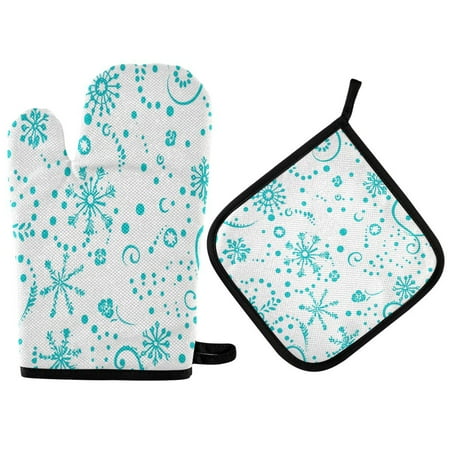 2pcs kitchen insulation gloves Oven Mitts and Pot Holders Sets Heat Resistant kitchen insulation pad Turquoise Swirls and Snowflakes
2pcs kitchen insulation gloves Oven Mitts and Pot Holders Sets Heat Resistant kitchen insulation pad Turquoise Swirls and Snowflakes