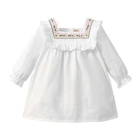 Infant Baby Girls Dress Lovely Winter Dress Long Sleeves Embroidered Lace Layer Dress Long Sleeve Princess Dress White 12-18 Months
Infant Baby Girls Dress Lovely Winter Dress Long Sleeves Embroidered Lace Layer Dress Long Sleeve Princess Dress White 12-18 Months