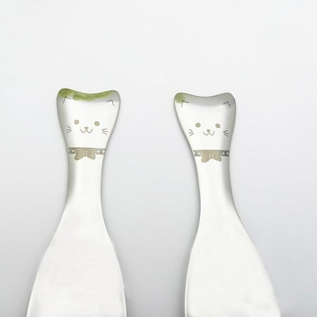 Dessert Spoon Mini Scoop Stainless Steel Cucharas Cartoon Serving Spoon Fruit Ca lovely Cat Shape With Teeth Mini Fork 2pcs
Dessert Spoon Mini Scoop Stainless Steel Cucharas Cartoon Serving Spoon Fruit Ca lovely Cat Shape With Teeth Mini Fork 2pcs