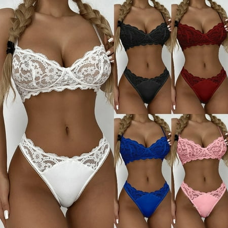 Hopeup 1 Set Bra Briefs Lace See Through Sleepwear Sweet Spaghetti Strap Underwear Suit for Bedroom
Hopeup 1 Set Bra Briefs Lace See Through Sleepwear Sweet Spaghetti Strap Underwear Suit for Bedroom