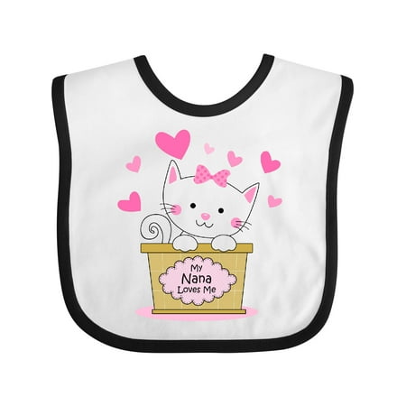 Inktastic Kitty Nana Loves Me Gift Baby Girl Bib