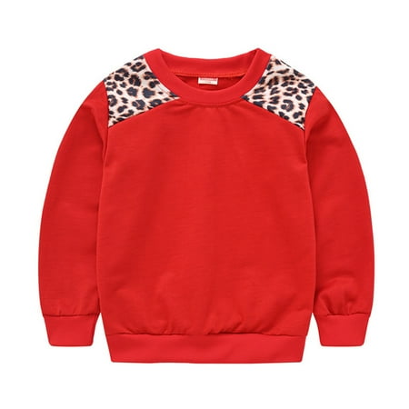 Yubatuo Toddler Baby Kids Boys Girls Leopard Print Sweatshirt Pullover Tops T-shirt Baby Boy Clothes Red 100
Yubatuo Toddler Baby Kids Boys Girls Leopard Print Sweatshirt Pullover Tops T-shirt Baby Boy Clothes Red 100