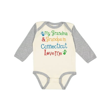 Inktastic Connecticut Grandma Grandpa Love Me Gift Baby Boy or Baby Girl Long Sleeve Bodysuit
Inktastic Connecticut Grandma Grandpa Love Me Gift Baby Boy or Baby Girl Long Sleeve Bodysuit