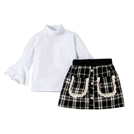 TDuzdltu Toddler Girls Autumn Winter Long Sleeve Solid Color Turtleneck Flare Sleeve Plaid Short Skirt Kids Set GIft on Clearance
TDuzdltu Toddler Girls Autumn Winter Long Sleeve Solid Color Turtleneck Flare Sleeve Plaid Short Skirt Kids Set GIft on Clearance