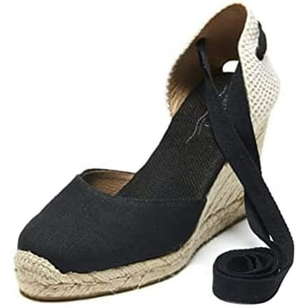 Womens Espadrilles Wedge Sandals Platform Closed Toe Ankle Strap Lace Up Summer Shoes
Womens Espadrilles Wedge Sandals Platform Closed Toe Ankle Strap Lace Up Summer Shoes