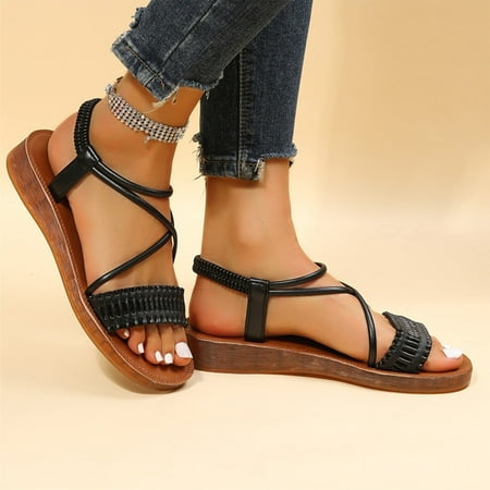 YTJX Fashion Spring And Summer Women Sandals Casual Beach Shoes Comfortable Soft Bottom Elastic Band Flat Bottom
YTJX Fashion Spring And Summer Women Sandals Casual Beach Shoes Comfortable Soft Bottom Elastic Band Flat Bottom