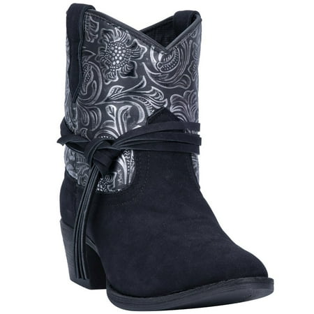 Dingo Womens Valerie Paisley Round Toe Casual Boots Ankle Low Heel 1-2