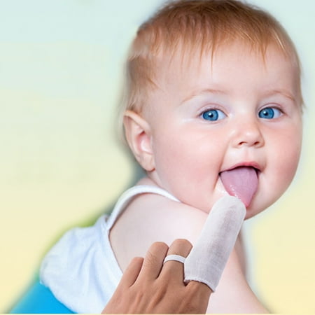 huoge 6 PCS Baby Mouth Wipes Cleaning Gauze Tooth Oral Brush