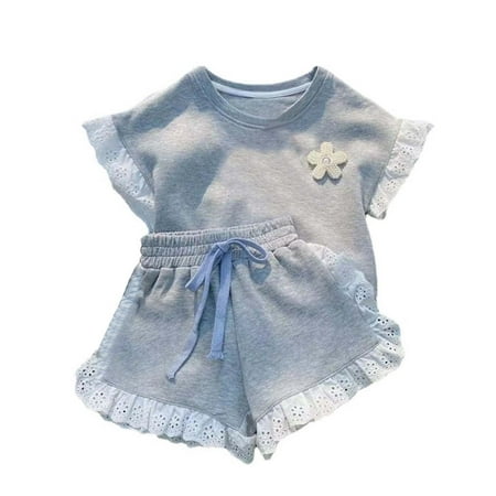 Baby Girls Outfits Floral 2 PCS Short Sleeve Tops Shorts Lace Hollow Spring Summer Vacation Cool Cute Outwear Stylish Comfy Kids Clothes Sets
Baby Girls Outfits Floral 2 PCS Short Sleeve Tops Shorts Lace Hollow Spring Summer Vacation Cool Cute Outwear Stylish Comfy Kids Clothes Sets