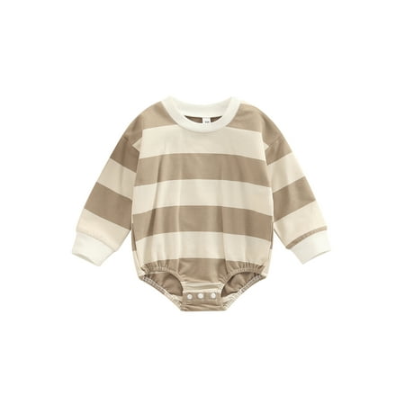 Mubineo Infant Baby Fall Romper Long Sleeve Round Neck Striped Print One-Piece Bodysuit
Mubineo Infant Baby Fall Romper Long Sleeve Round Neck Striped Print One-Piece Bodysuit
