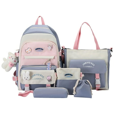 Fovolat Kawaii Backpack Combo|Aesthetic Cute Backpack School Supplies Bear Pendant Pin|5-pcs Girls Daypack Backpack Set Oxford Canvas School Supplies Accessories for Kids Teens
Fovolat Kawaii Backpack Combo|Aesthetic Cute Backpack School Supplies Bear Pendant Pin|5-pcs Girls Daypack Backpack Set Oxford Canvas School Supplies Accessories for Kids Teens