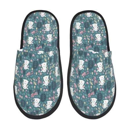 Qekee Forest Rabbit print Slippers for Women and Men Fluffy Cute Cozy House Slipper Funny Furry Bedroom Slippers for Women Indoor -Large
Qekee Forest Rabbit print Slippers for Women and Men Fluffy Cute Cozy House Slipper Funny Furry Bedroom Slippers for Women Indoor -Large