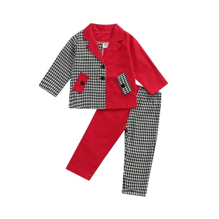 Musuos Girls Two-piece Clothes Set Variegated Color Houndstooth Printed Pattern Suit Jacket and Trousers 2-7 Years
Musuos Girls Two-piece Clothes Set Variegated Color Houndstooth Printed Pattern Suit Jacket and Trousers 2-7 Years