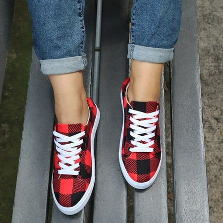 Women s Fashion Casual Plaid Lace Up Flat Cloth Shoes Note Please Buy One Or Two Sizes Larger
Women s Fashion Casual Plaid Lace Up Flat Cloth Shoes Note Please Buy One Or Two Sizes Larger