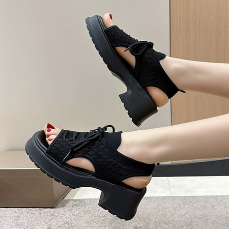 Aufmer Clearance Sandals for Women Ladies Fashion Comfortable Solid Color Sandals Thick Bottom Mesh Cloth Casual Sandals
Aufmer Clearance Sandals for Women Ladies Fashion Comfortable Solid Color Sandals Thick Bottom Mesh Cloth Casual Sandals