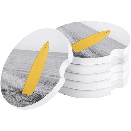 KXMDXA Beach Yellow Surfboard Set of 4 Car Coaster for Drinks Absorbent Ceramic Stone Coasters Cup Mat with Cork Base for Home Kitchen Room Coffee Table Bar Decor
KXMDXA Beach Yellow Surfboard Set of 4 Car Coaster for Drinks Absorbent Ceramic Stone Coasters Cup Mat with Cork Base for Home Kitchen Room Coffee Table Bar Decor