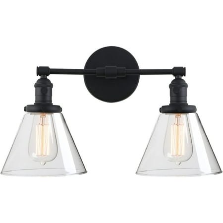 DTLYH 2-Light Industrial Wall Light Black Wall Sconce Light Fixture with Dual 7.3 Inches Cone Clear Glass Canopy( Black)
DTLYH 2-Light Industrial Wall Light Black Wall Sconce Light Fixture with Dual 7.3 Inches Cone Clear Glass Canopy( Black)