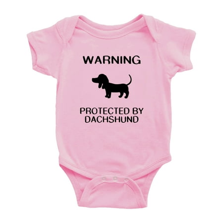 Warning: Protected by A Dachshund Dog Funny Baby Bodysuit Newborn Clothes (Pink 12-18 Months)
Warning: Protected by A Dachshund Dog Funny Baby Bodysuit Newborn Clothes (Pink 12-18 Months)