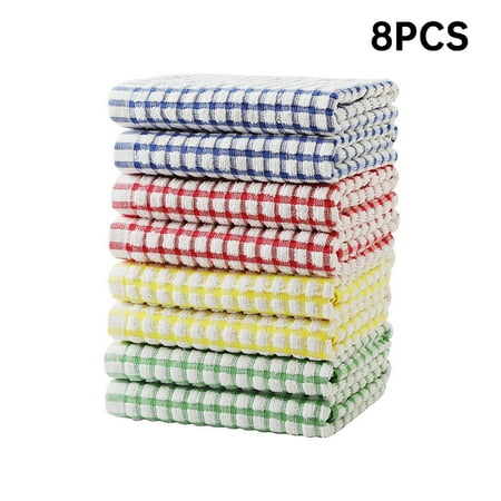 Premium Dish Towels Heavy Duty Absorbent 100% Cotton Kitchen Towels 12 x 12 inch (Polychrome)8 Pack
Premium Dish Towels Heavy Duty Absorbent 100% Cotton Kitchen Towels 12 x 12 inch (Polychrome)8 Pack