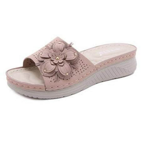 Follure Girl women s casual shoes Summer New Women Flower Casual Slope Heel Large Slippers Pink 38
Follure Girl women s casual shoes Summer New Women Flower Casual Slope Heel Large Slippers Pink 38