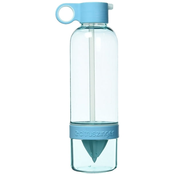 Citrus Zinger? Sip by Zing Anything, Active Infusion Water Bottle, Citrus Fruit Infusion, BPA EA free Tritan®, Reusable Water Bottle, Hydration, Infusion Technology, Flip Up Straw Cap, 28 oz., Blue