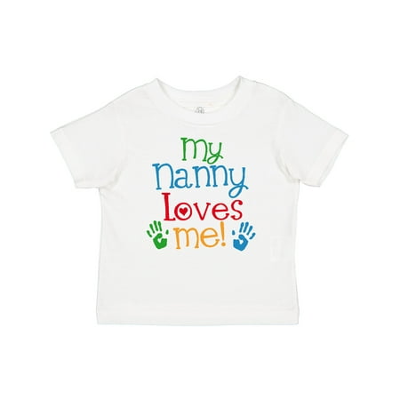 Inktastic My Nanny Loves Me Grandson Gift Baby Boy or Baby Girl T-Shirt