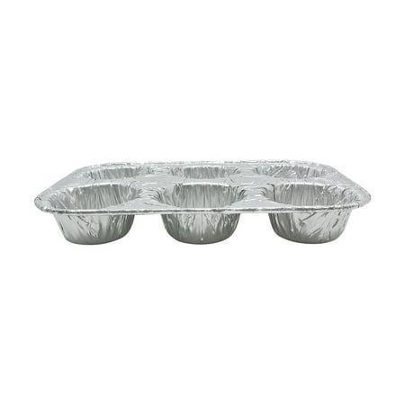 10 pieces-HFA 355-33-200 6 Count Muffin Tin Foil Pan - Each