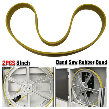 BAMILL 2pcs 8Inch WoodWorking Band Saw Rubber Band Band Saw Scroll Wheel Rubber Ring
