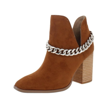 Steve Madden Womens Linking Faux Suede Pointed Toe Ankle Boots