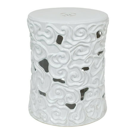 Three Hands White Porcelain Garden Stool