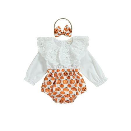Thaisu Newborn Baby Girl Halloween Outfit Lace Long Sleeve Pumpkin Romper Headband Clothes
Thaisu Newborn Baby Girl Halloween Outfit Lace Long Sleeve Pumpkin Romper Headband Clothes