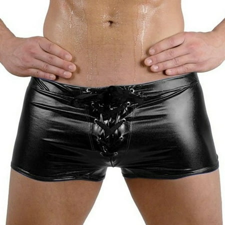 HEVIRGO Fashion Club Men s Lace Up Patent Leather Boxers Underwear Underpants Shorts
HEVIRGO Fashion Club Men s Lace Up Patent Leather Boxers Underwear Underpants Shorts