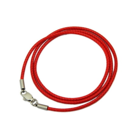 Unisex Simple Design Necklace Waxed Rope Replacement Crystal Pendant Stainless Steel Cord with Buckle DIY Handicraft Accessories Red
Unisex Simple Design Necklace Waxed Rope Replacement Crystal Pendant Stainless Steel Cord with Buckle DIY Handicraft Accessories Red