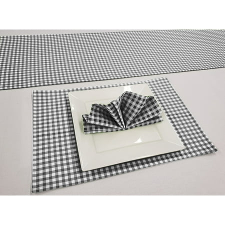 Black & White Checked Placemat Table Runner Cloth Napkins Set by Penny s Needful Things (8 Napkins & 8 Placemats) (5 Feet Long Table Runner) (White)
Black & White Checked Placemat Table Runner Cloth Napkins Set by Penny s Needful Things (8 Napkins & 8 Placemats) (5 Feet Long Table Runner) (White)