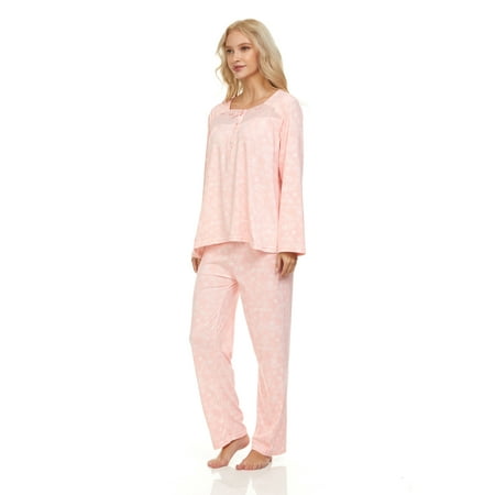 Lati Fashion Women Pajamas Set Pants and Top Long Sleeve 2-Piece Female Pajamas Set Set Pink XL
Lati Fashion Women Pajamas Set Pants and Top Long Sleeve 2-Piece Female Pajamas Set Set Pink XL