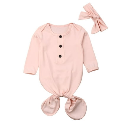 Newborn Baby Girl Sleepwear Nightgown & Headband Set Knotted Baby Gown Gift Coming Home Outfit
Newborn Baby Girl Sleepwear Nightgown & Headband Set Knotted Baby Gown Gift Coming Home Outfit