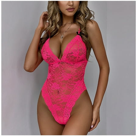 Floleo Lingerie for Women Deals Women s Sexy Flower Lace Bow One-Piece Sexy Lingerie Pajamas Bodysuit Valentines Day Gifts
Floleo Lingerie for Women Deals Women s Sexy Flower Lace Bow One-Piece Sexy Lingerie Pajamas Bodysuit Valentines Day Gifts