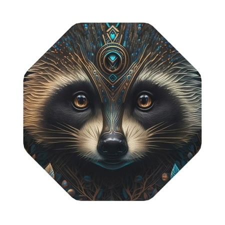Disketp Tribal Style Raccoon Funny Coasters 6 Pcs Leather Coasters with Holder Perfect Housewarming Hostess Gifts Protect Furniture from Water Marks Scratch and Damage 
Disketp Tribal Style Raccoon Funny Coasters 6 Pcs Leather Coasters with Holder Perfect Housewarming Hostess Gifts Protect Furniture from Water Marks Scratch and Damage